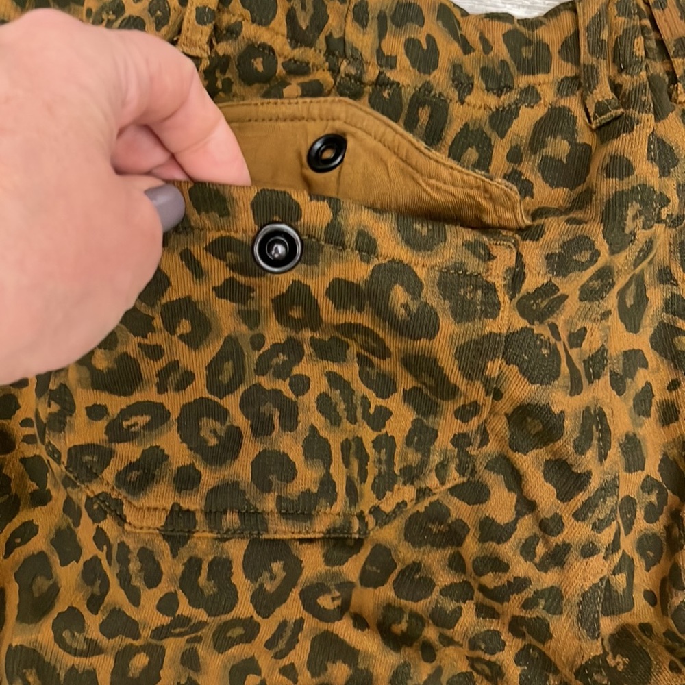 Sanctuary x Anthropologie Brown & Black Animal Print Stretchy Knit Pants Size XS - Picture 7 of 16